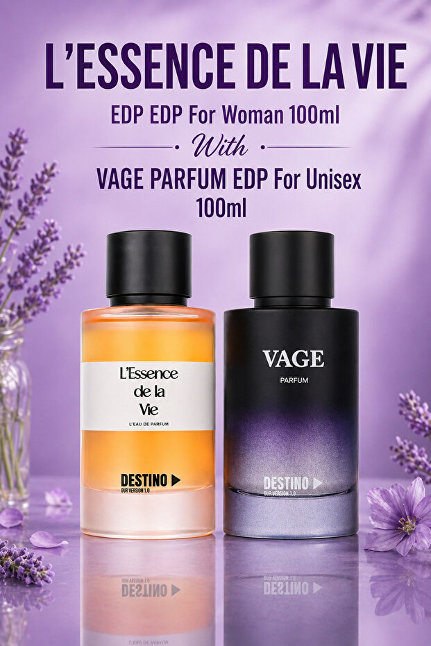 Lessence De La Vie EDP 100ml for Women & Vage Parfum EDP 100ml Unisex – Perfume Combo Set