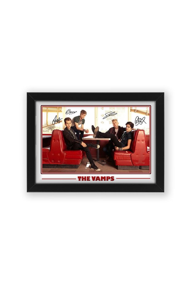 Alayra FramedThe Vamps Signed Poster Print- Limited Edition Autograph Fan Gift – Collectible Memorabilia Merchandise (Framed A4 (30x21cm))