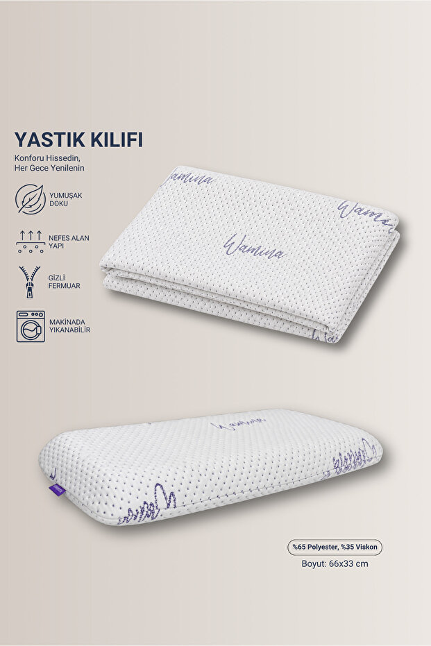Children's Pillowcase 66X33 cm – Breathable Soft Texture, Zippered, Washable Cover