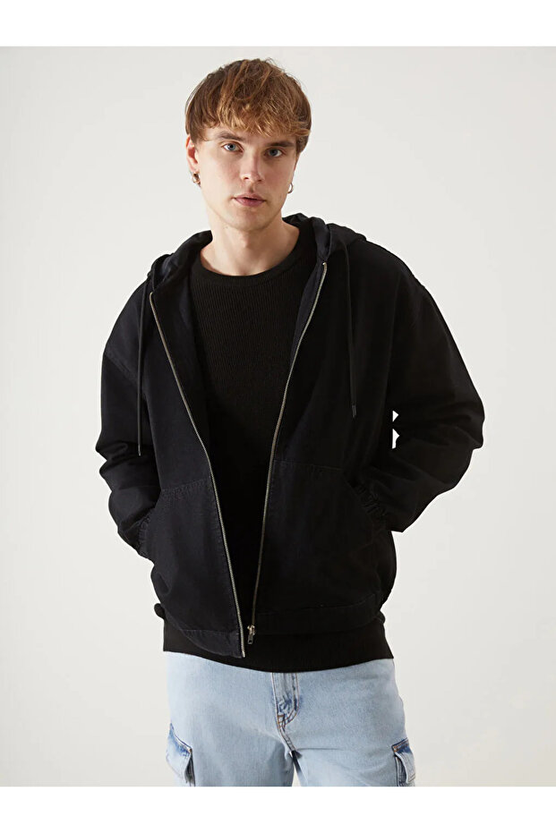 Lcw Jeans Black Standard Fit Men's Jean Jacket