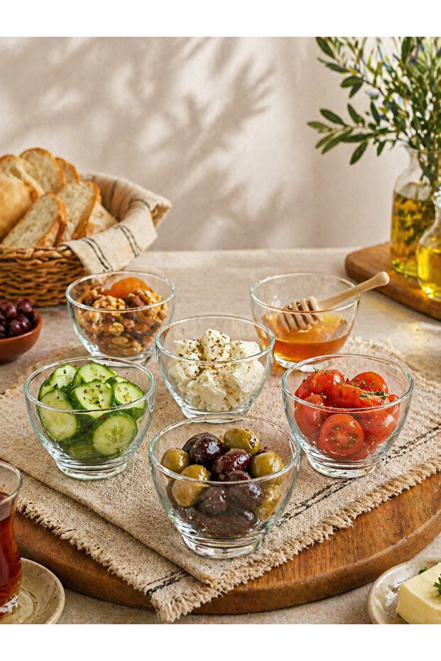 6-Piece Glass Breakfast Jam Bowl