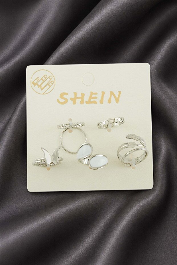 7 Pieces of Butterfly Enamel Luxury Joint Rings
