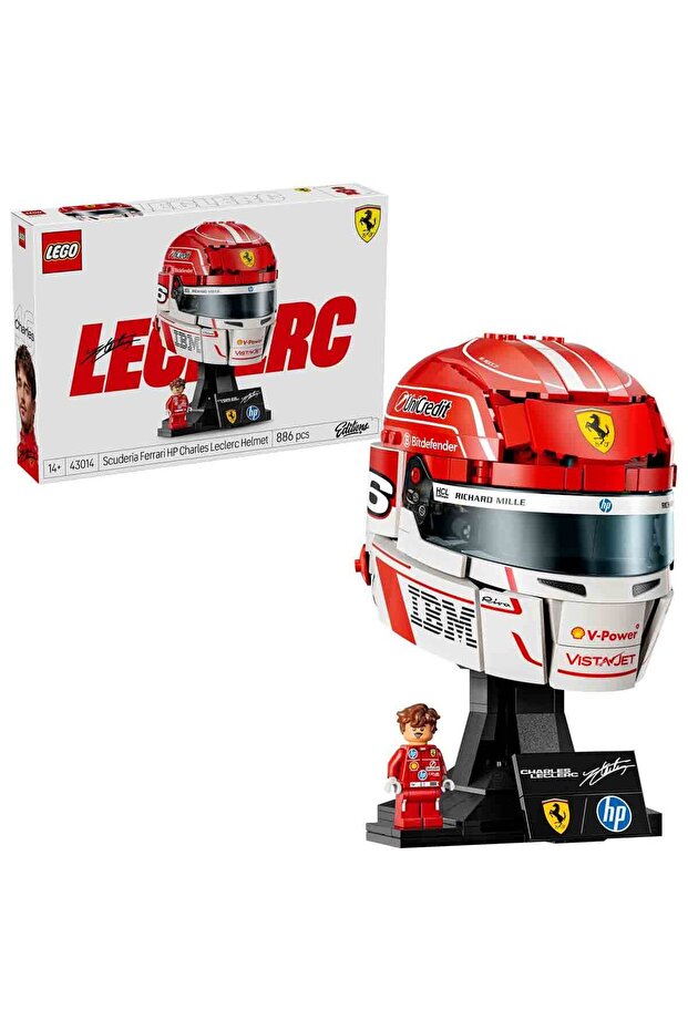Editions Scuderia Ferrari Hp Charles Leclerc Helmet 43014 - F1 Display Model for Ages 14 and Above