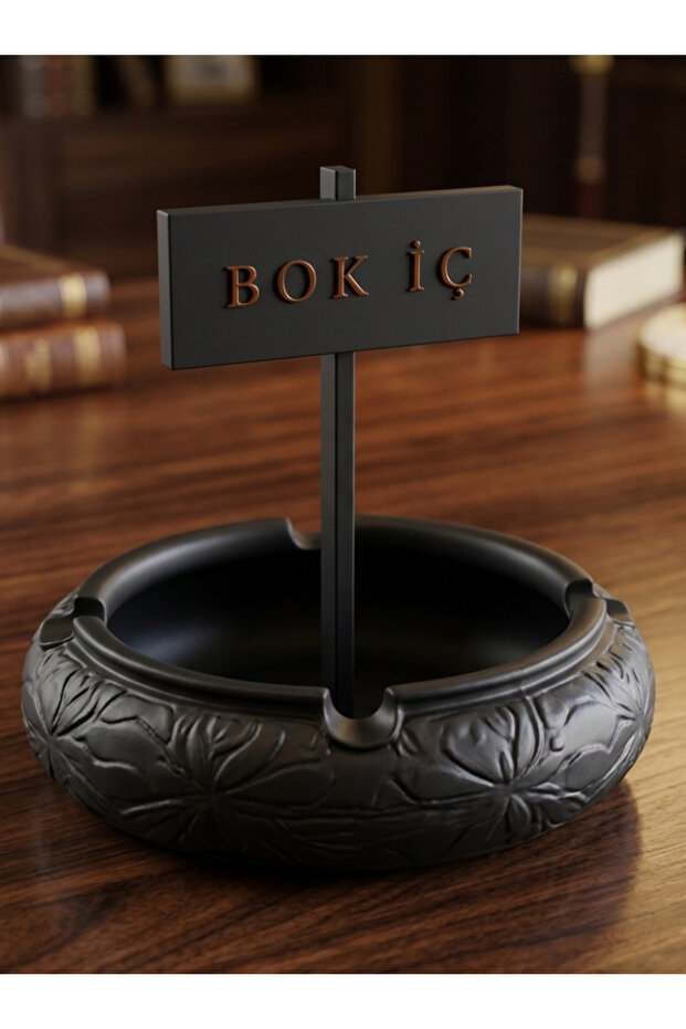 منفضة سجائر مكتوب عليها "Bok Inner" - منفضة سجائر مكتوب عليها بعبارة مضحكة، ديكور ممتع لسطح المكتب، هدية مطبوعة بتقنية ثلاثية الأبعاد