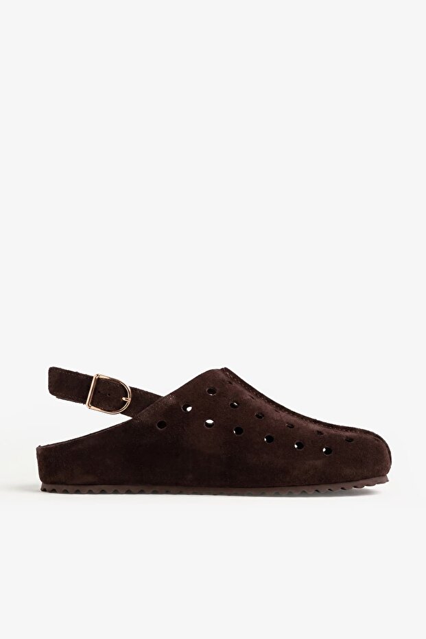 Wasta Bitter Suede Leather Women's Perforated Sandals