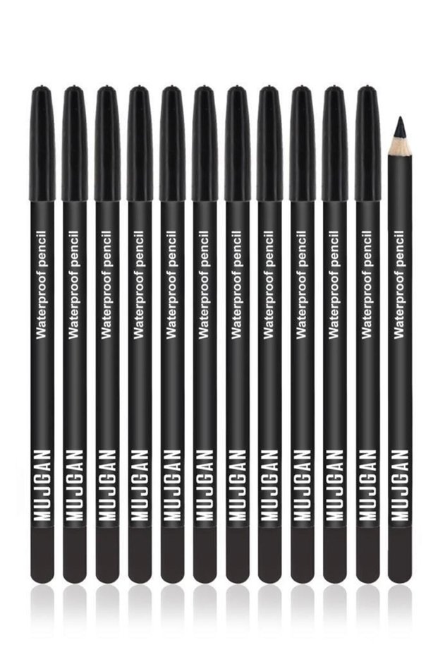 Pack of 12 Black Eye Pencils