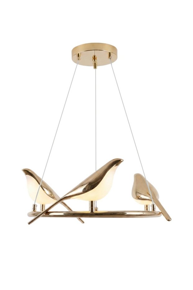 Modern Lighting, Chandelier, Light, Dove shape, Suitable for bedroom and living room, Adjustable height, Gold, 40x16x12