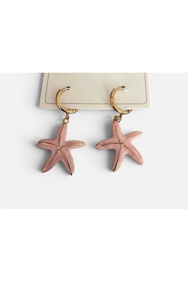 Tuelataki / Women's Starfish Model Steel Earrings