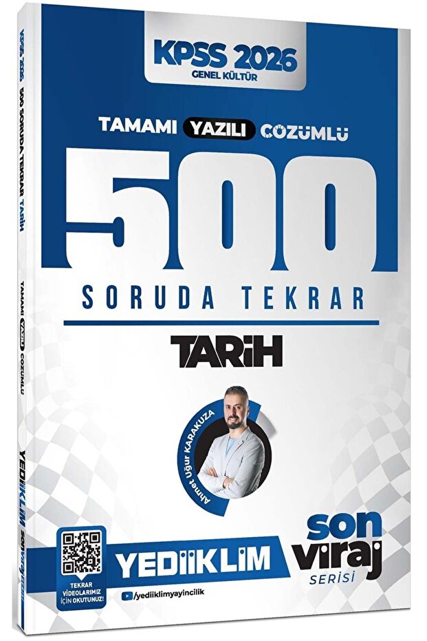 Yediiklim Yayınları 2026 KPSS AGS Son Viraj Serisi Tarih Tamamı Yazılı Çözümlü 500 Soruda Genel Tekrar Kampı