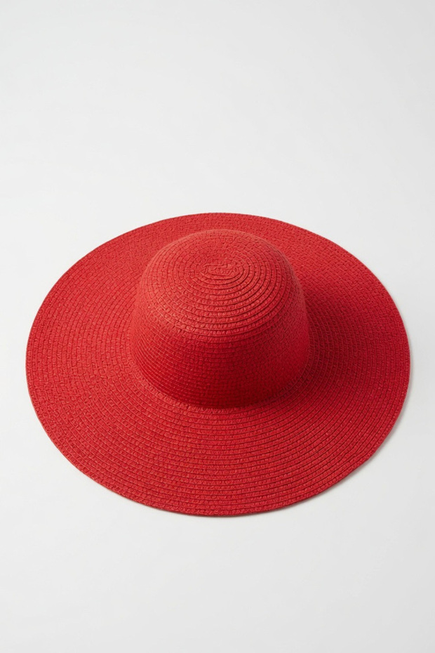 Red Wide Brim Summer Fedora Women's Hat | Model Suitable for Beach and Daily Use