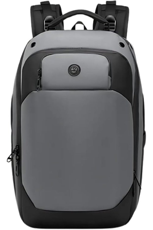 9717 27L Anti-Theft Laptop Backpack, Fits 15.6″ Laptop, Water-Repellent Oxford Travel Work Backpack for Men, Grey