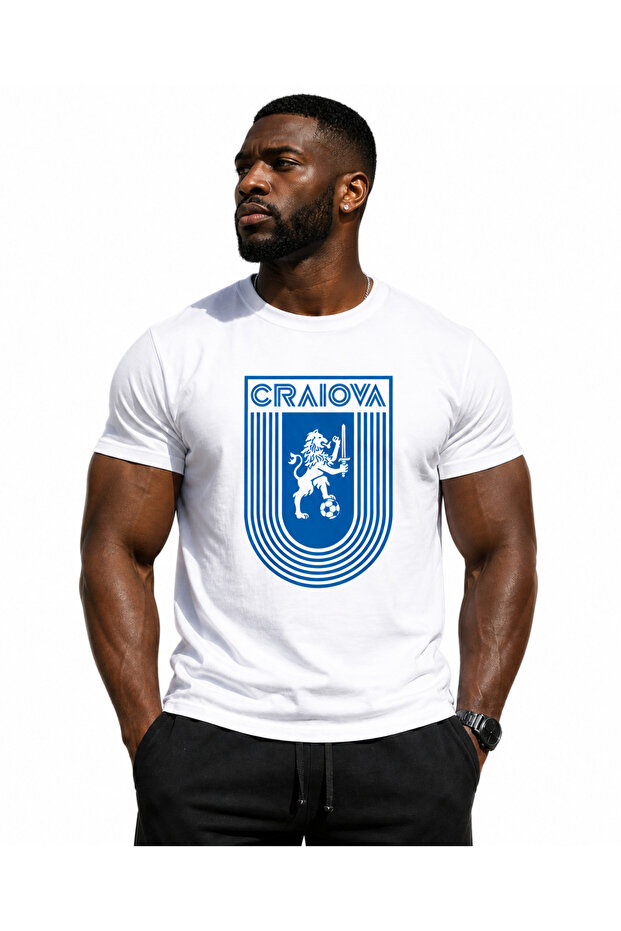 Big Cs Universitatea Craiova Printed Cotton Men's T-Shirt