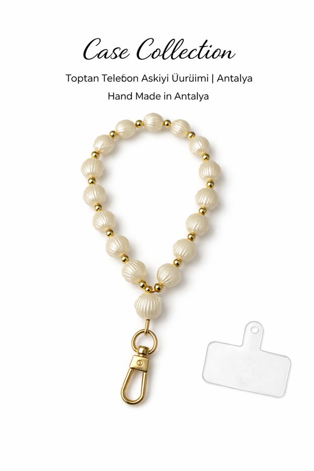 Phone Strap Phone Lanyard Beaded Charm Pearl Bracelet Use with Apparatus Suitable for All Models
