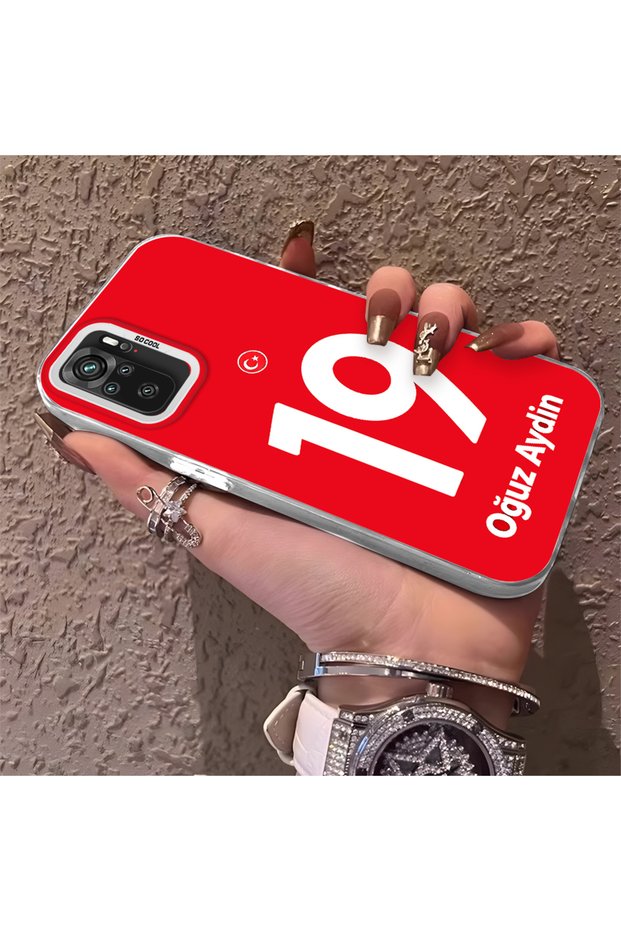 Silicone Edge Hard Back Phone Case Compatible with Redmi Note 10 4g Oğuz Aydın
