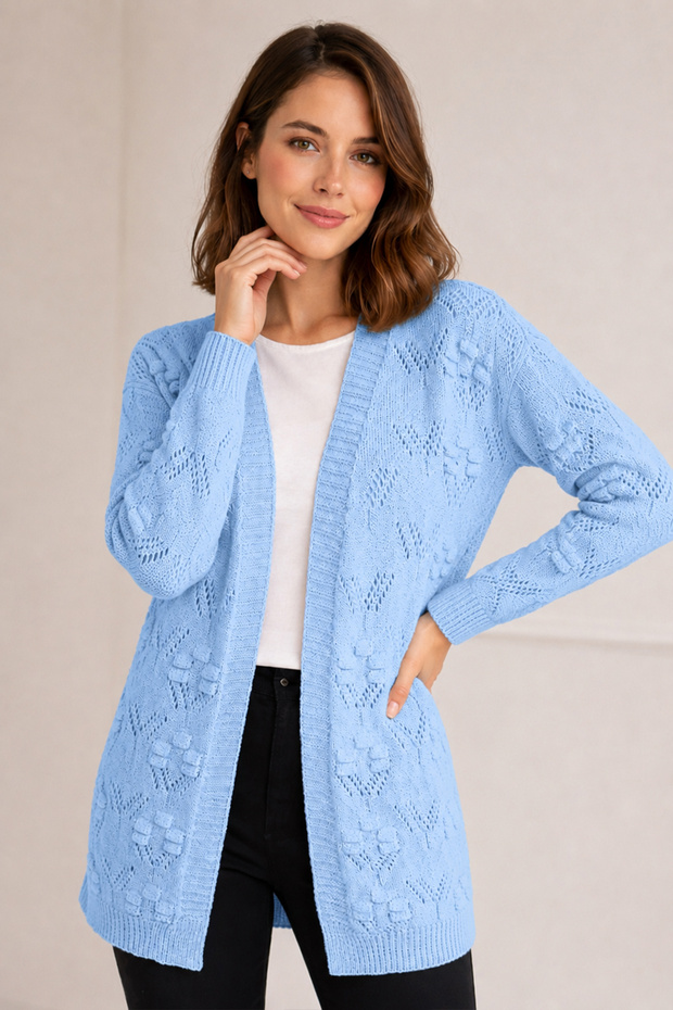 Summer Cotton Cardigan R4551 Baby Blue