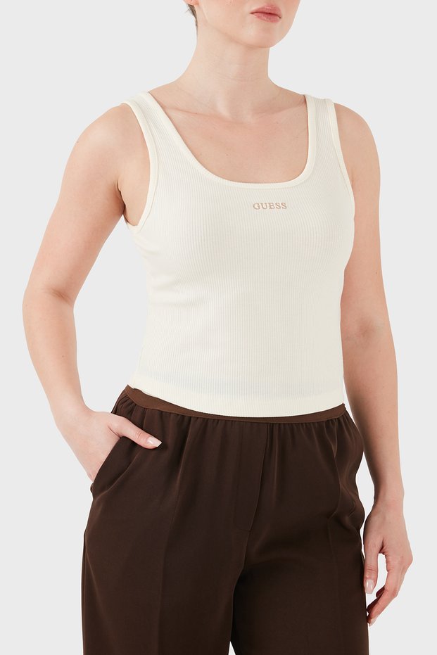 Ribbed Slim Fit Round Neck Top V6Gp05K2970 Top V6Gp05 K2970 G1O6