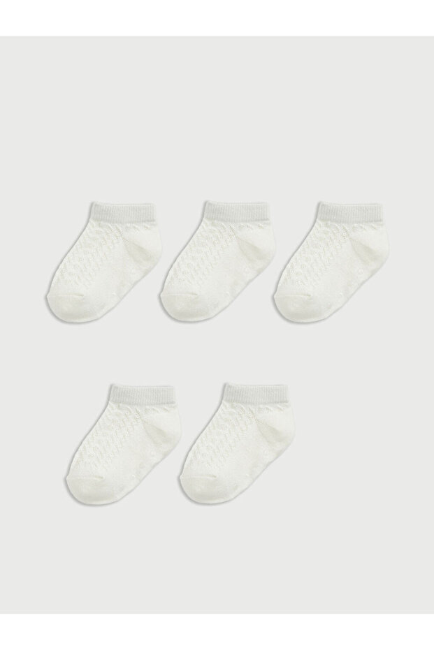 Esvab • Modern & Stylish Baby Girl Booties Socks 5-Pack