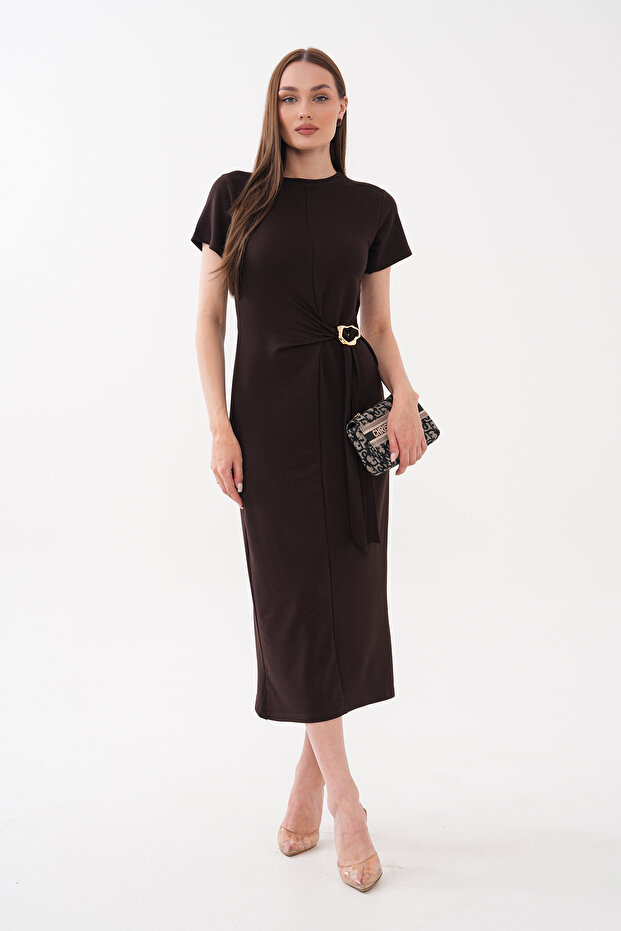Yandan Buckle Crystal Dress