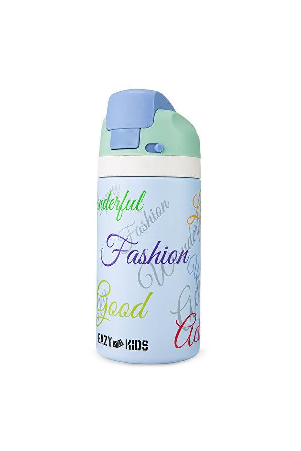 Stainless Steel Water Bottle Bling w/ Straw and Spout 445 mL Success Blue