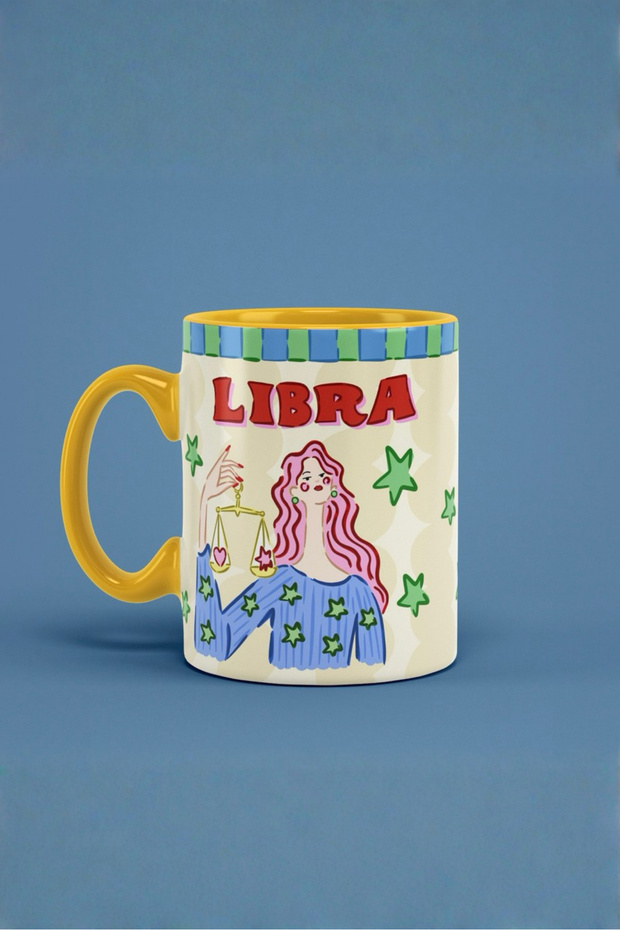 كوب هدية من سلسلة بورش "LIBRA" - تصميم أصلي مطبوع رقميًا 9.5x8 سم 330 سي سي - LIBRA
