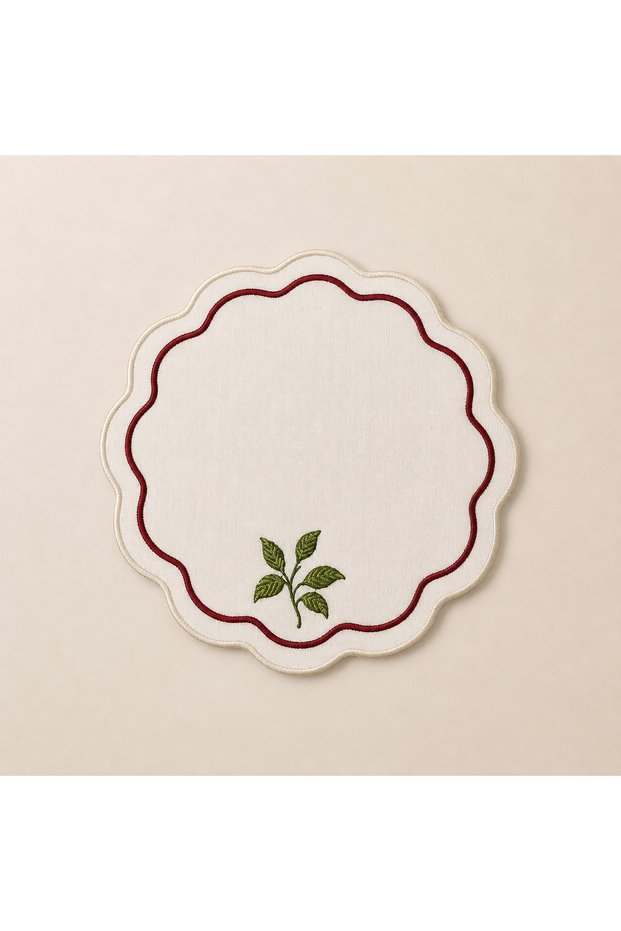 Vintage Garden Embroidered 30X30 Decorative Table & Presentation Napkin - Premium Duck Fabric – Liquid Repellent
