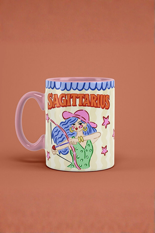 Gift "Sagittarius" Mug from the Zodiac Series - Original Design Digital Print 9.5X8 cm 330Cc - Sagittarius