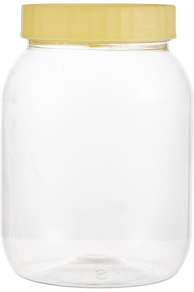 Dc1488 1000Ml Plastic Round Storage Jar Air Proof Transparent Jar, Dishwasher Safe Food Container