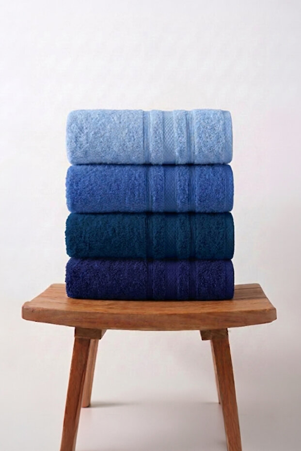4-Piece Kitchen and Hand & Face Towel Set | 100% Cotton - 30X50 cm | High Water Absorption | Dowry Chest