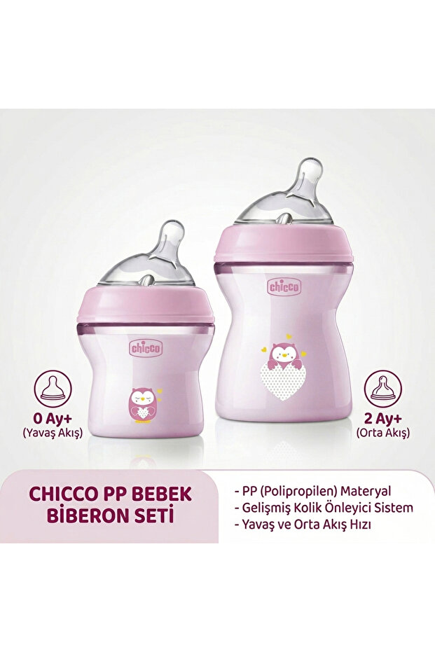 Pembe Biberon Seti 150 ml + 250 ml PP