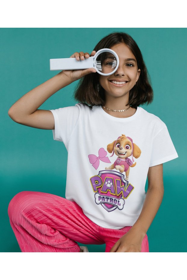Paw Patrol Skye Printed Kids/Adults T-Shirt White Short Sleeve T-Shirt
