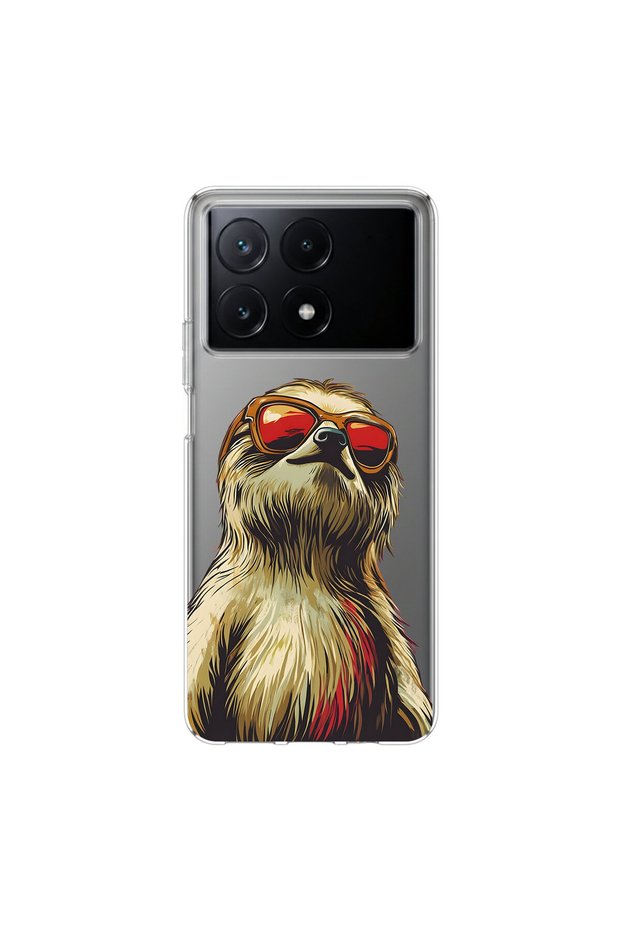 حافظة شفافة متوافقة مع هاتف Poco X6 Pro بتصميم Cool Animal 10
