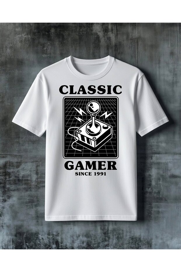 Classic Gamer Game Controller Printed Oversize T-Shirt