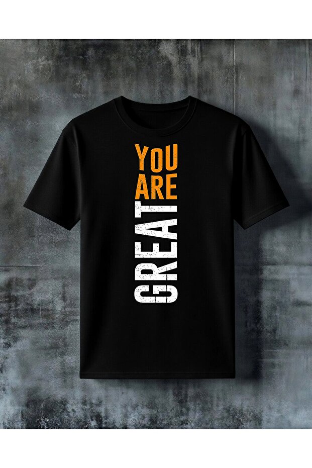 You Are Orange Printed Oversize T-Shirt