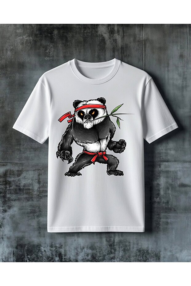 تي شيرت كبير الحجم مطبوع عليه نينجا باندا سافاسكي