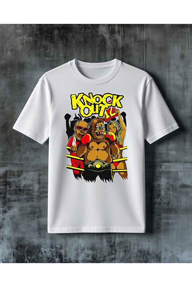 Knock Out Boxing Printed Oversize T-Shirt