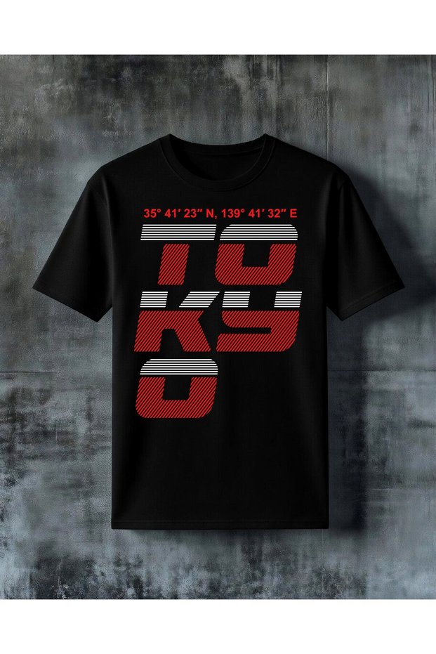 Location Red Printed Oversize T-Shirt