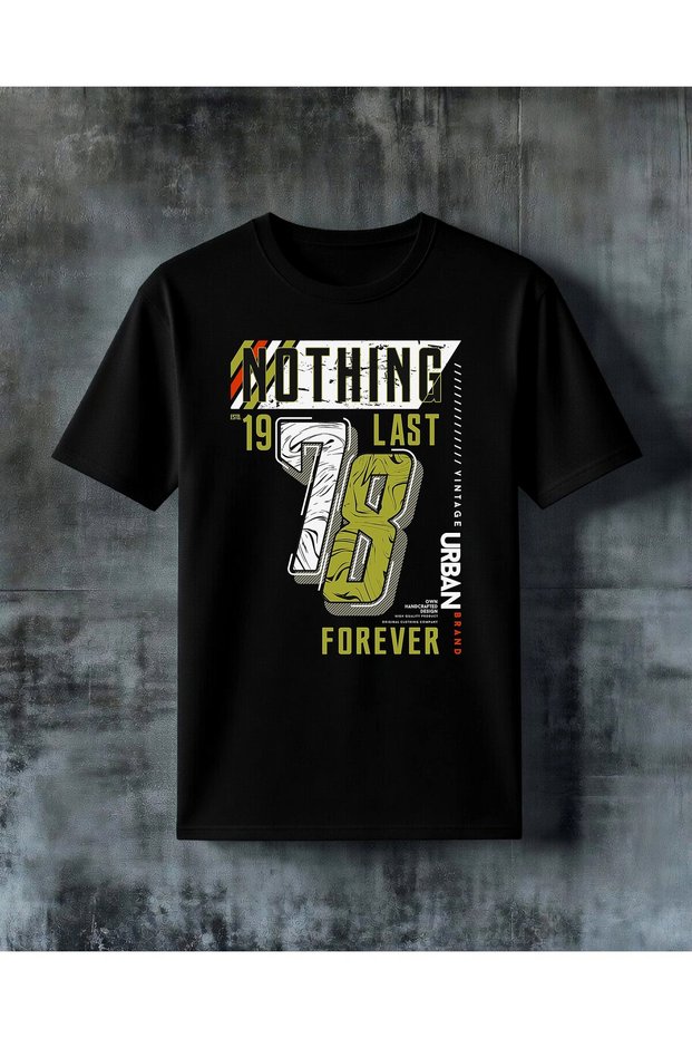 Nothing Lasts Forever Vintage Printed Oversize T-Shirt