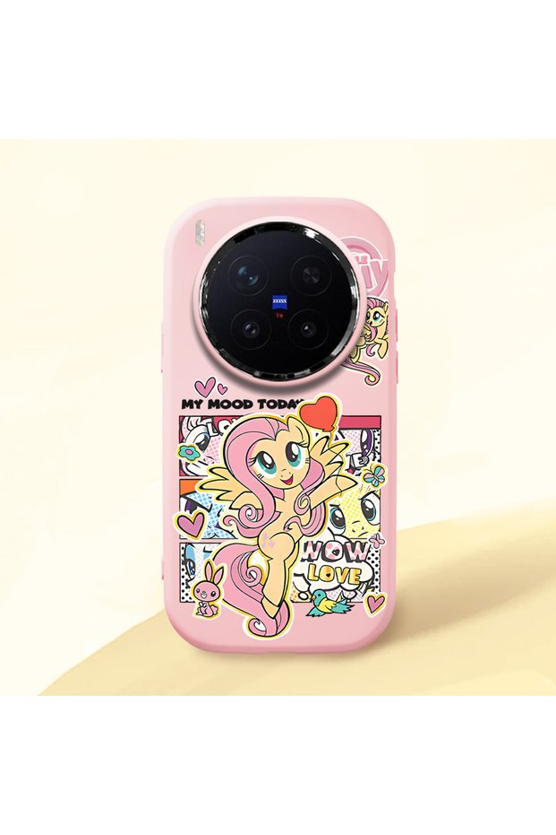 Vivo X300 Pro Compatible Shock-Absorbing Camera Protected Pink Silicone Case