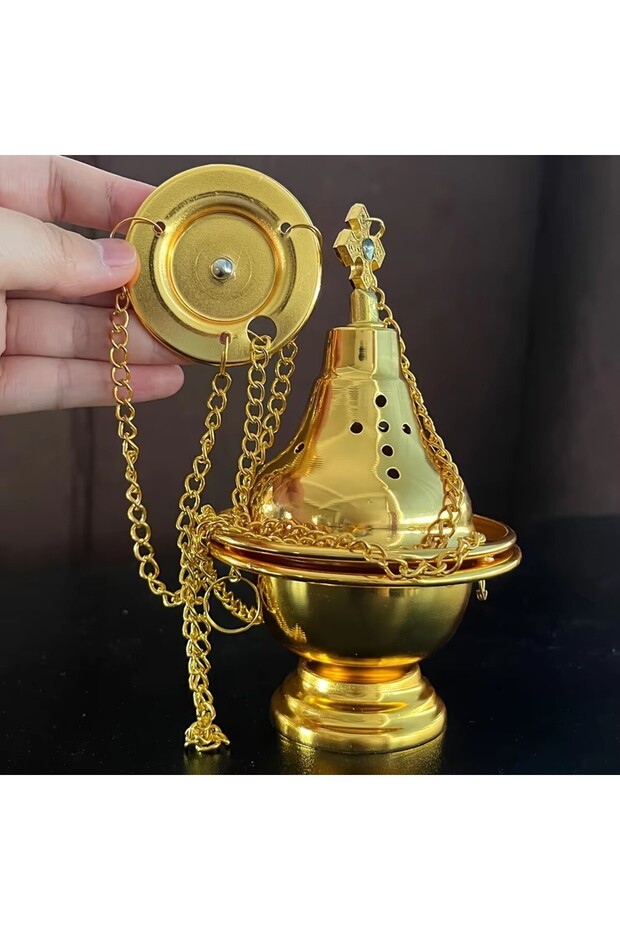 مبخرة ذهبية متعددة الوظائف للتعليق • ناشر عطر • موقد دخان للتأمل • قطعة ديكور