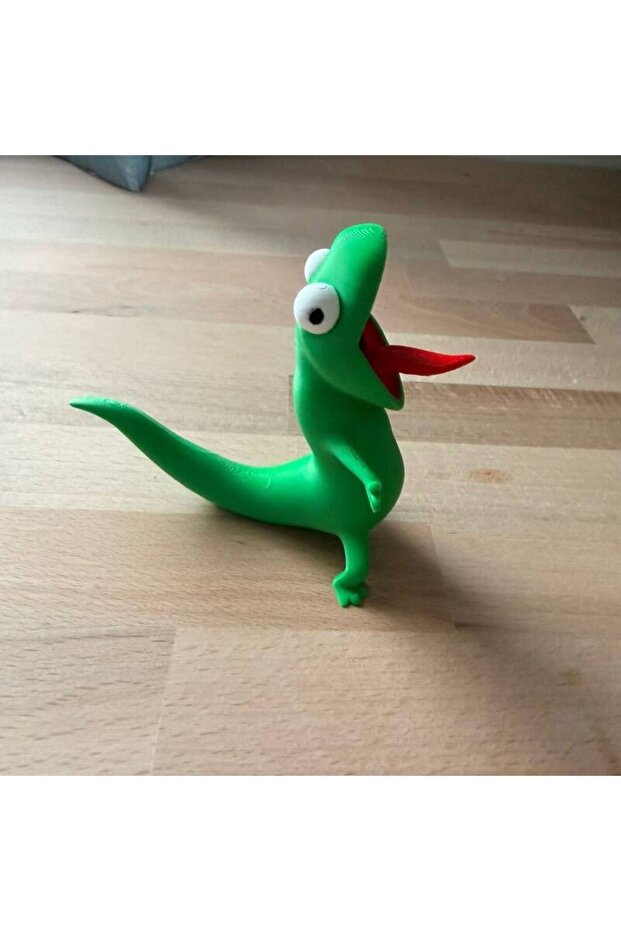 bark Cute 3D Printed Lizard Figurine Eco-Friendly PLA Anime Style Desktop Decor Kids Toy Birthday Gi