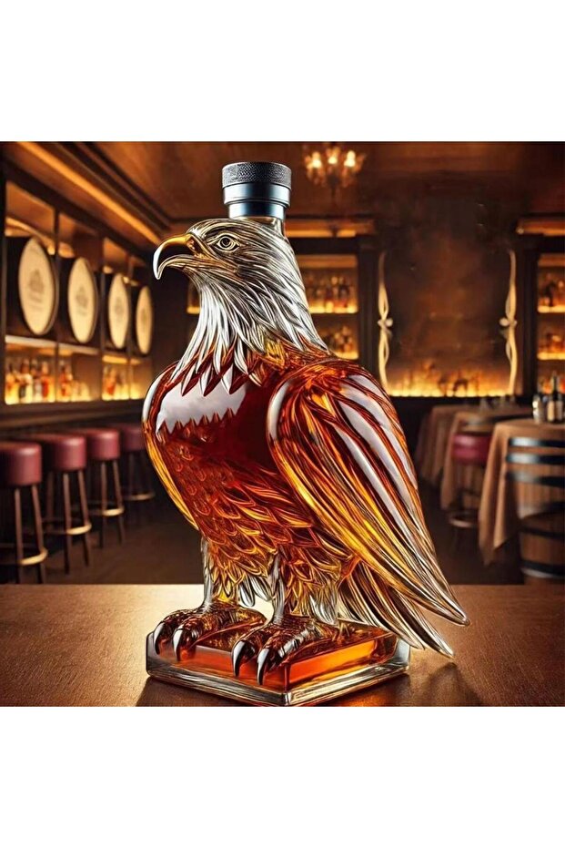 Eagle Whiskey Decanter Glass Animal-Shaped Whiskey Bottles Collectible Novelty Container for Beer...