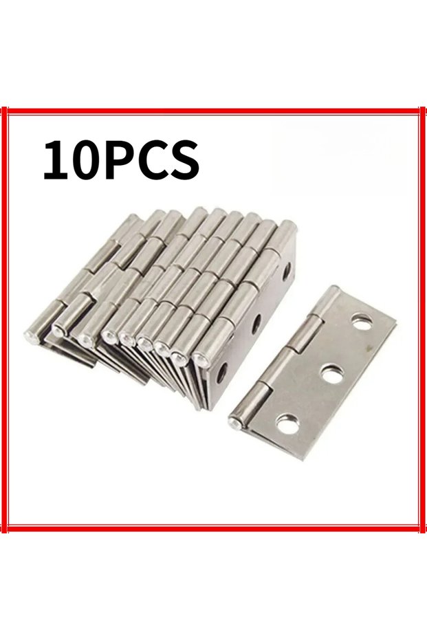 10PCS 10pcs Stainless Steel Door Hinges Cabinet Doors Windows Wooden Box Flat Hinge Home Furniture H