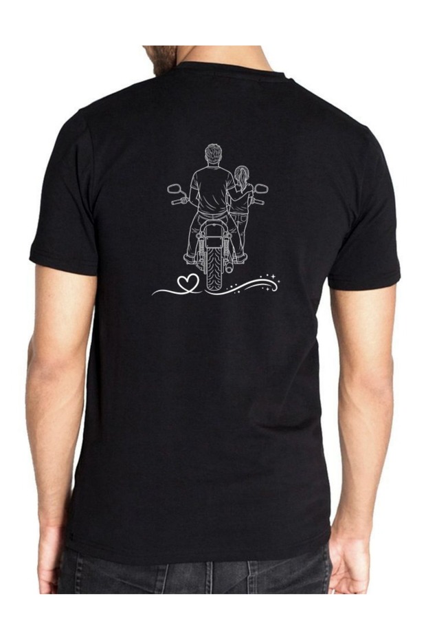 Father's Day Gift Biker Dad Daughter Design T-Shirt - Special Series T-Shirt with Print on Front and Back