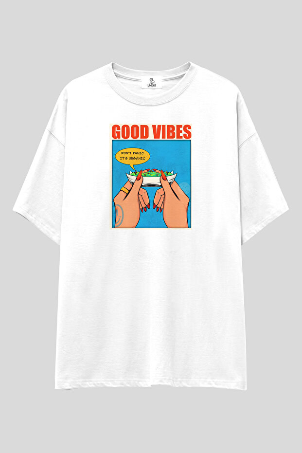 Good Vibes T-Shirt | Unisex 100% Cotton Pop Art Themed Printed Custom Design Tee
