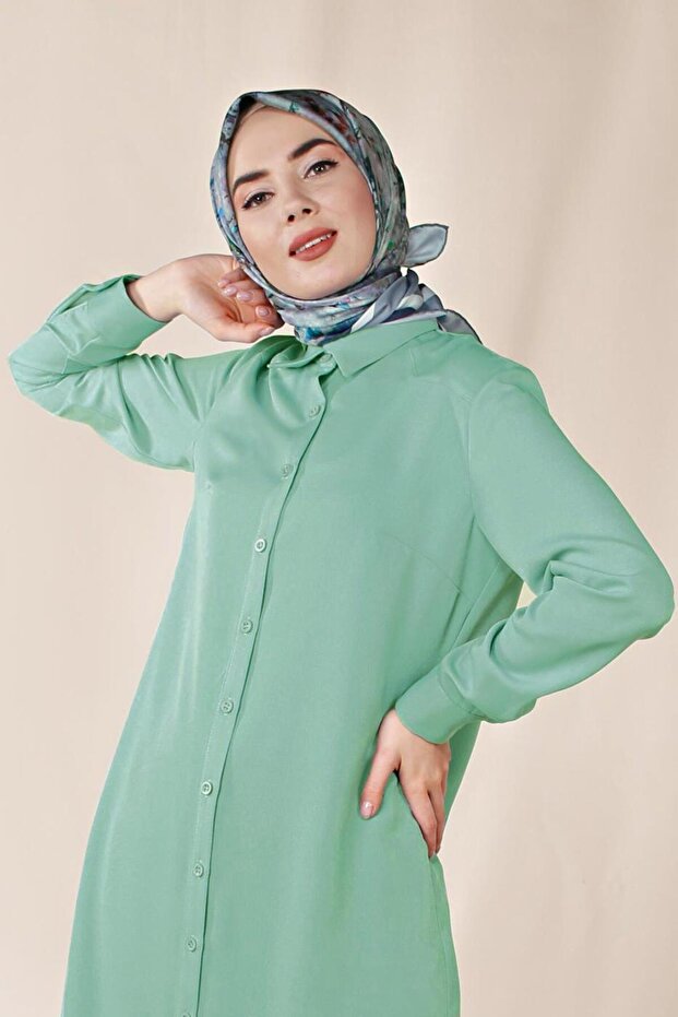 Buttoned Tunic with Side Slips 4854 - 2