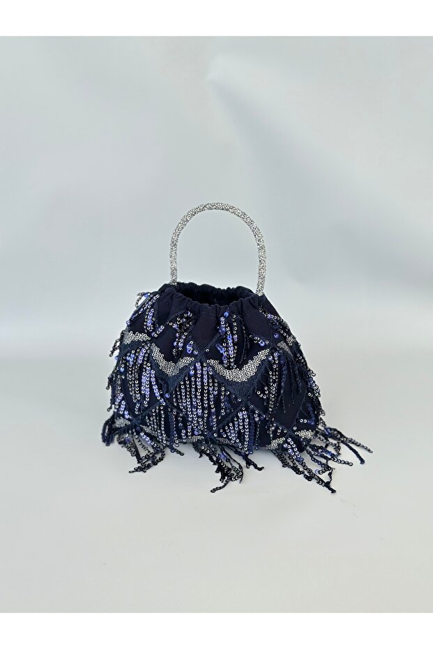 Sequined Portfolio Evening Dress Clutch Bag