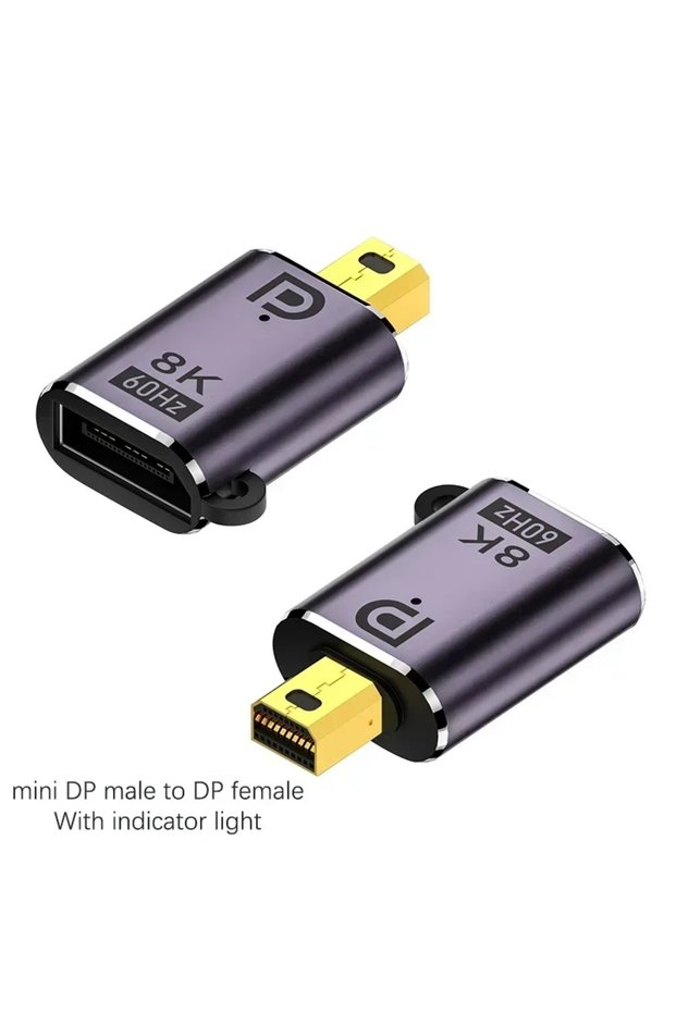 Type 3 8K Mini DP Displayport 1.4 Adapter Converter 8K@60Hz 4K@144Hz DP to Mini DP Male to female Co