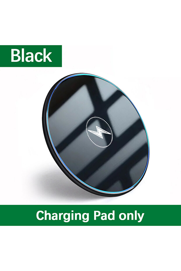 Black no cable 30W Metal Wireless Charger Pad Led Light for iPhone 17 16 15 14 13 12 Pro Max Mini.