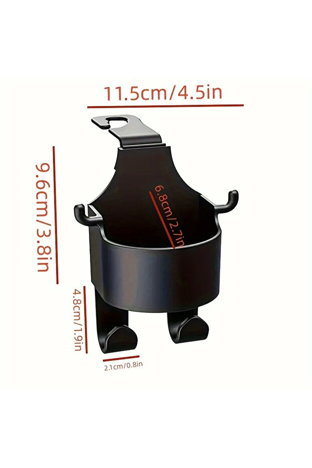 2Pcs Multifunctional Hook for Car Seat Head Rest, 3 in 1 Vehicle Backseat Drink Cup Holder, Headrest