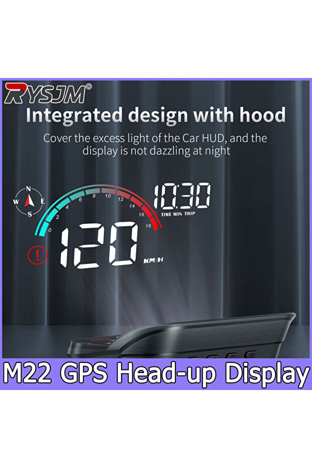 Digital Projector M22 GPS HUD for All Cars Head-Up Display Projection Speedometer Compass Travel ...